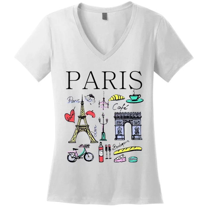 Paris Woman Woman Paris Tee Women's V-Neck T-Shirt