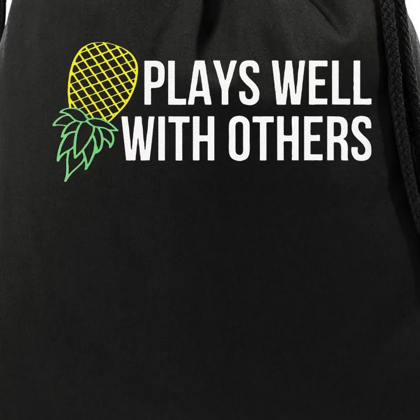 Plays Well With Others Swingers Drawstring Bag