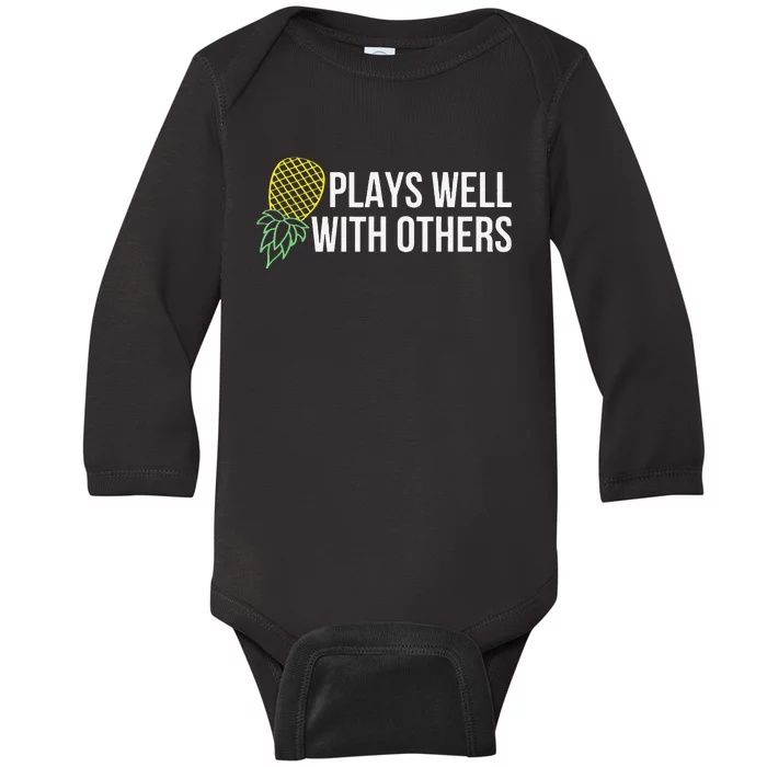 Plays Well With Others Swingers Baby Long Sleeve Bodysuit