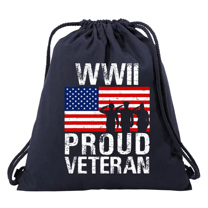 Proud Wwii World War 2 World War Ii Veteran Drawstring Bag