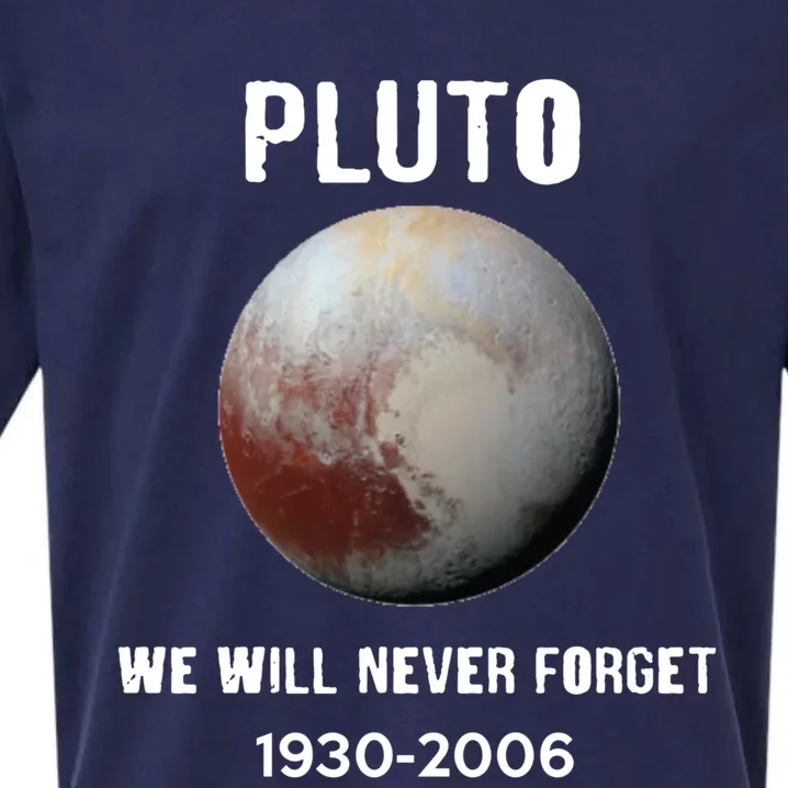 Pluto We Will Never Forget Gift Sueded Cloud Jersey T-Shirt