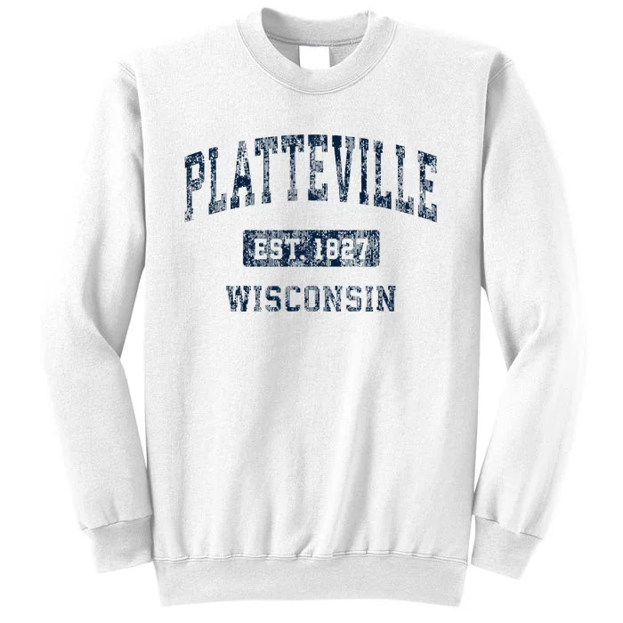 Platteville Wisconsin Wi Vintage Sports Design Sweatshirt