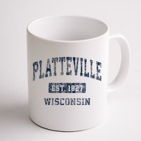 Platteville Wisconsin Wi Vintage Sports Design Coffee Mug