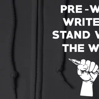 Pre WGA Writers Stand With The WGA Full Zip Hoodie