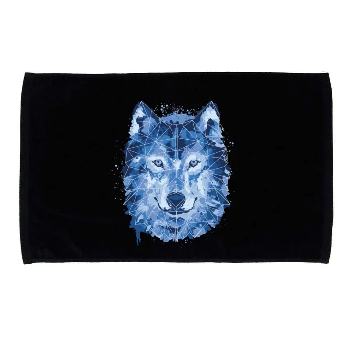 Polygon Wolf Wild Animal Microfiber Hand Towel