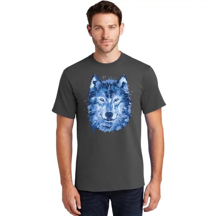 Polygon Wolf Wild Animal Tall T-Shirt