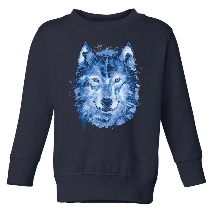 Polygon Wolf Wild Animal Toddler Sweatshirt