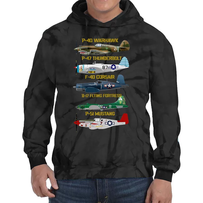 Planes Warbirds Warplanes Tie Dye Hoodie