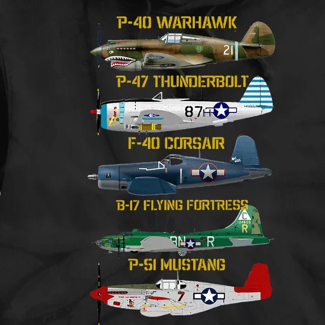 Planes Warbirds Warplanes Tie Dye Hoodie