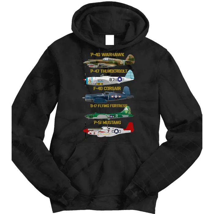 Planes Warbirds Warplanes Tie Dye Hoodie