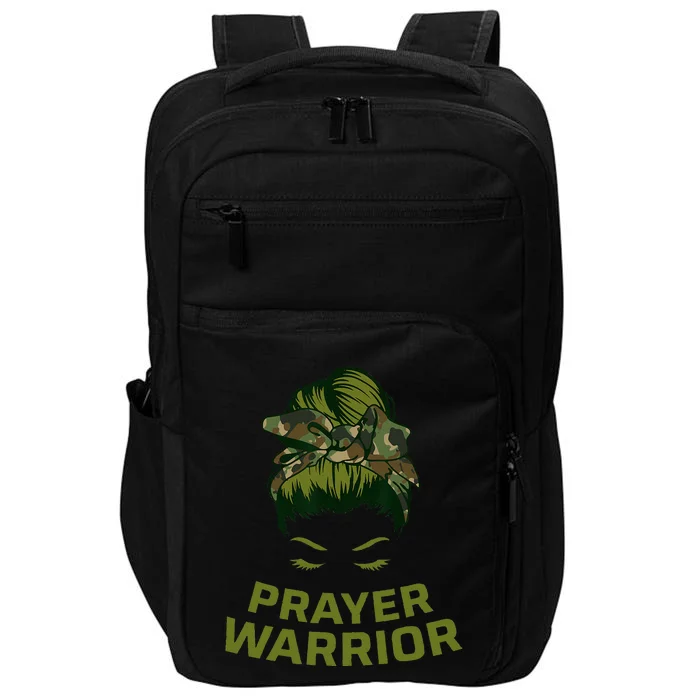 Prayer Warrior Women Camo Faith God Jesus Christian Impact Tech Backpack