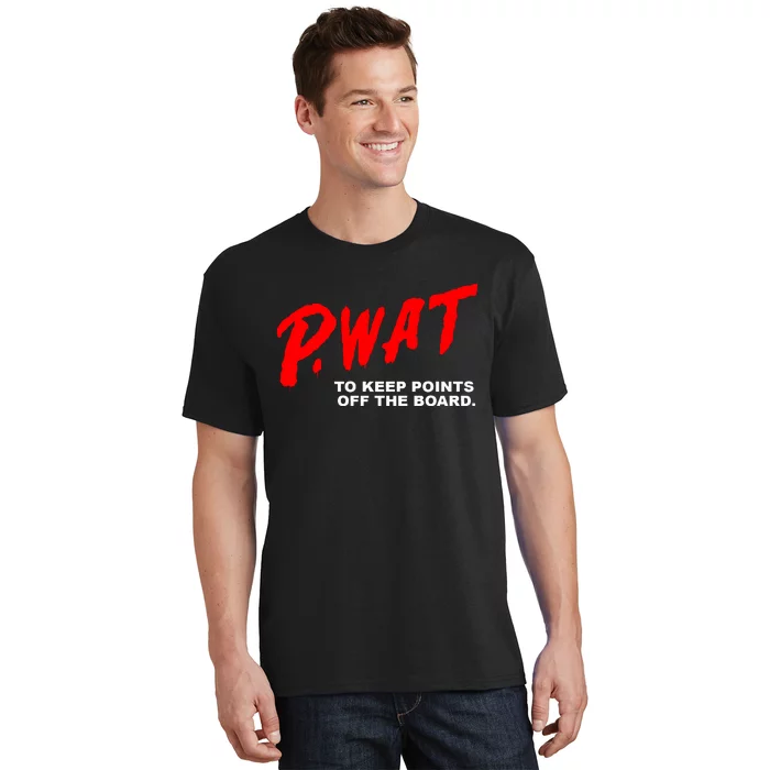 Peyton Watson Wearing P.Wat Too Keep Points Off The Board T-Shirt