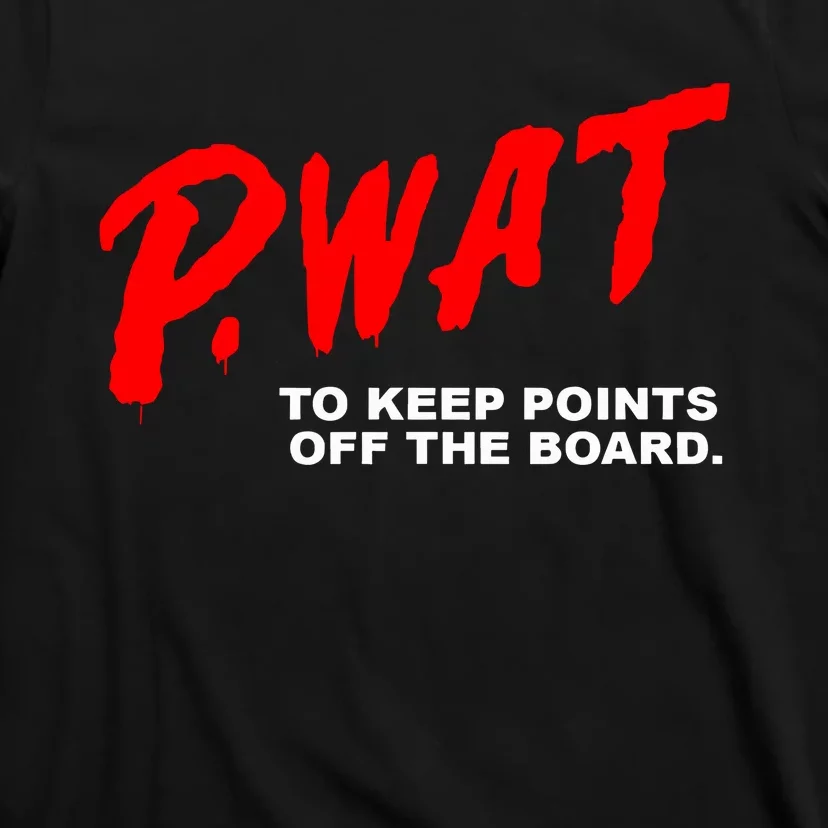 Peyton Watson Wearing P.Wat Too Keep Points Off The Board T-Shirt