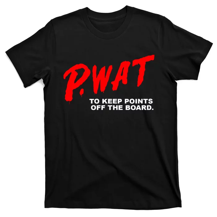 Peyton Watson Wearing P.Wat Too Keep Points Off The Board T-Shirt