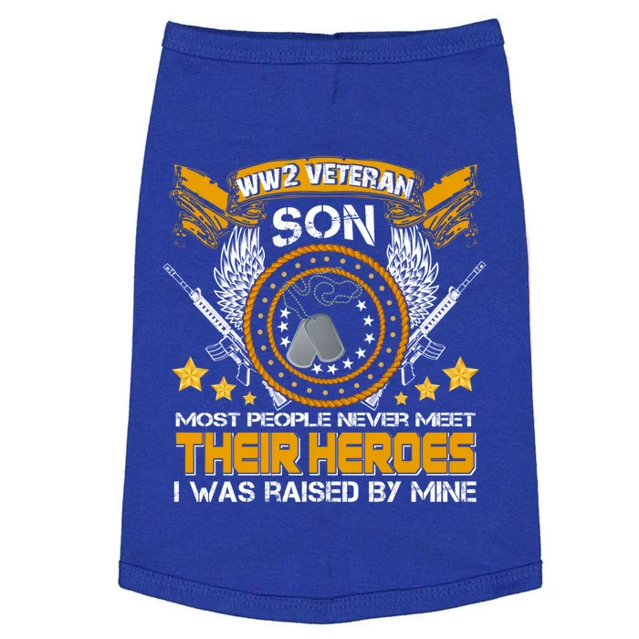 Proud World War 2 Veteran Son Military Ww 2 Veterans Family Gift Doggie Tank