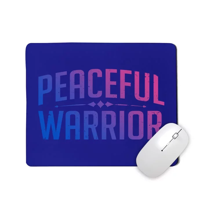 Peaceful Warrior Yoga And Meditation Distressed Gift Mousepad