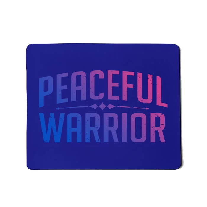 Peaceful Warrior Yoga And Meditation Distressed Gift Mousepad