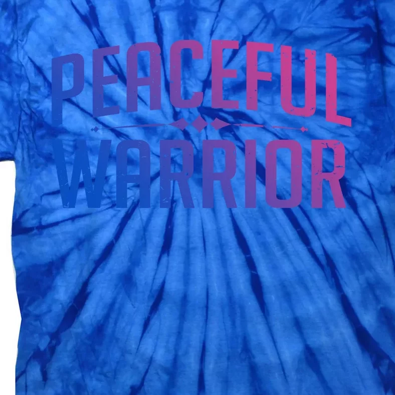 Peaceful Warrior Yoga And Meditation Distressed Gift Tie-Dye T-Shirt