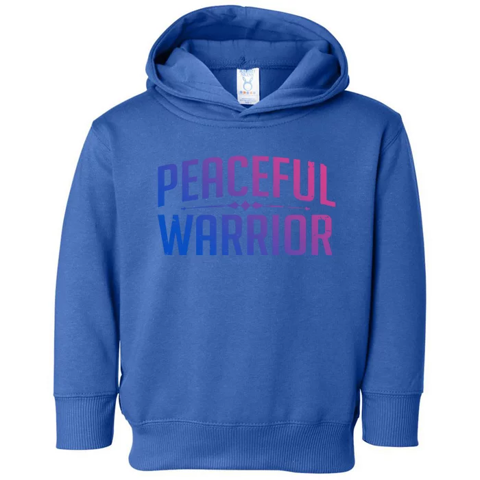 Peaceful Warrior Yoga And Meditation Distressed Gift Toddler Hoodie