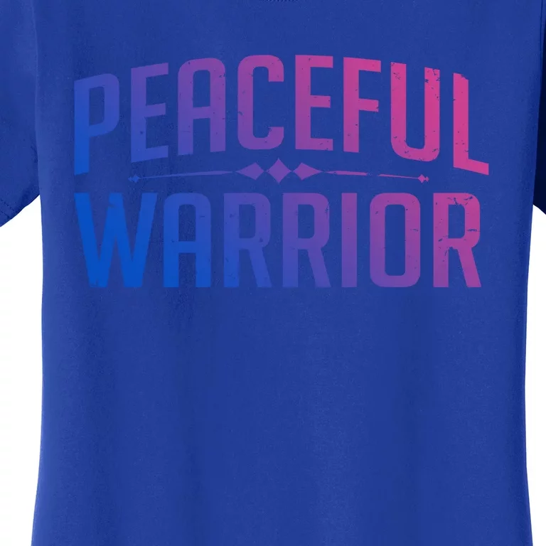 Peaceful Warrior Yoga And Meditation Distressed Gift Women's T-Shirt