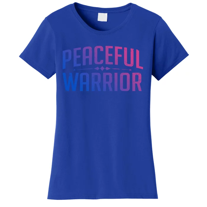 Peaceful Warrior Yoga And Meditation Distressed Gift Women's T-Shirt