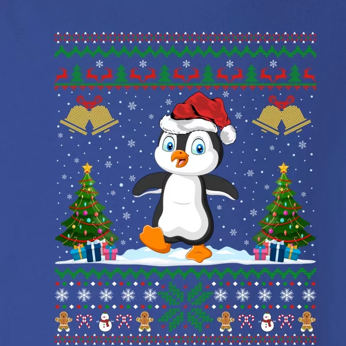 Penguin Xmas Gift Santa Hat Ugly Penguin Christmas Gift Toddler Long Sleeve Shirt