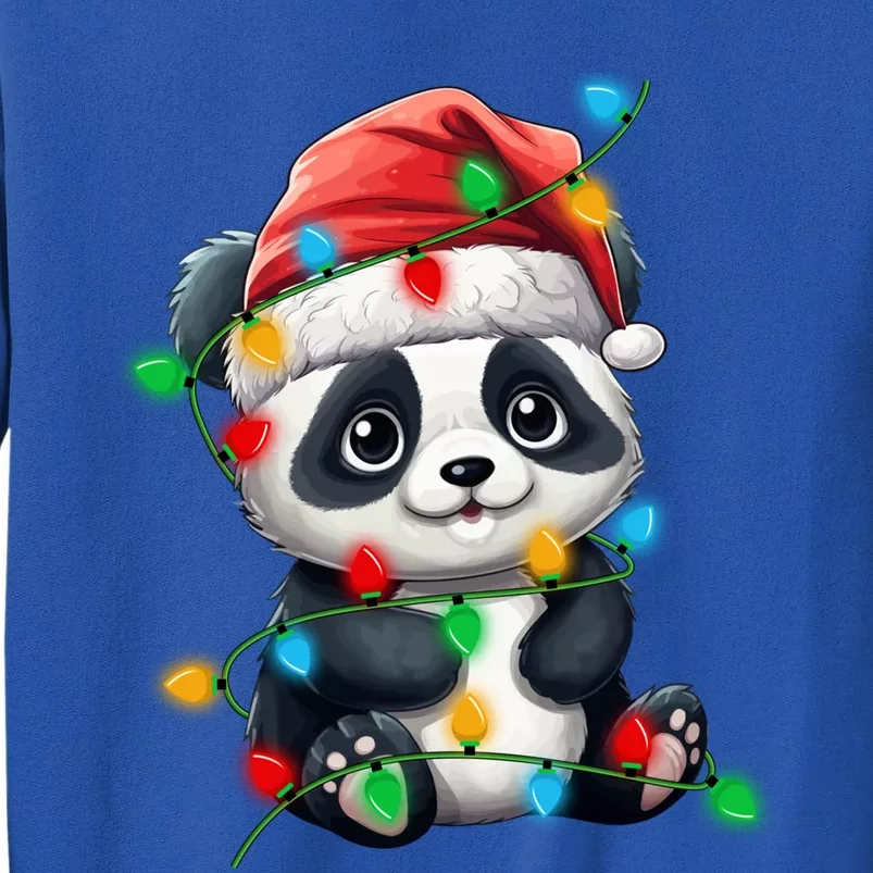 Panda Xmas Lighting Santa Panda Christmas Gift Sweatshirt