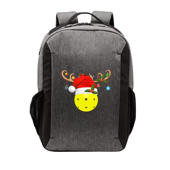 Pickleball Xmas Reindeer Santa Hat Pickleball Christmas Vector Backpack