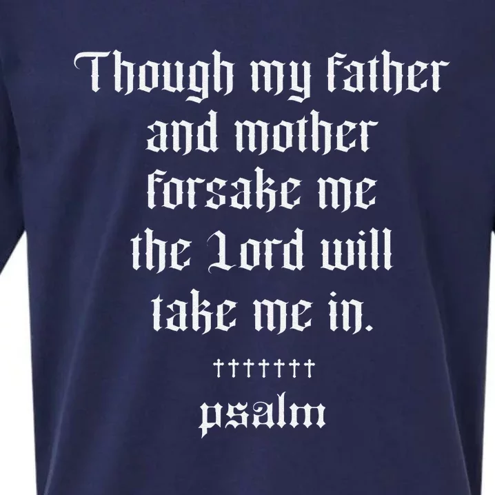 Psalm X The Lord Will Take Me In X Jesus Christ Sueded Cloud Jersey T-Shirt