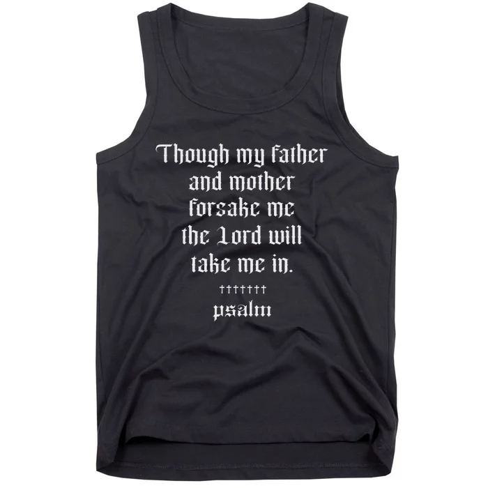 Psalm X The Lord Will Take Me In X Jesus Christ Tank Top