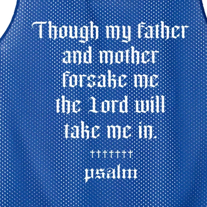 Psalm X The Lord Will Take Me In X Jesus Christ Mesh Reversible Basketball Jersey Tank