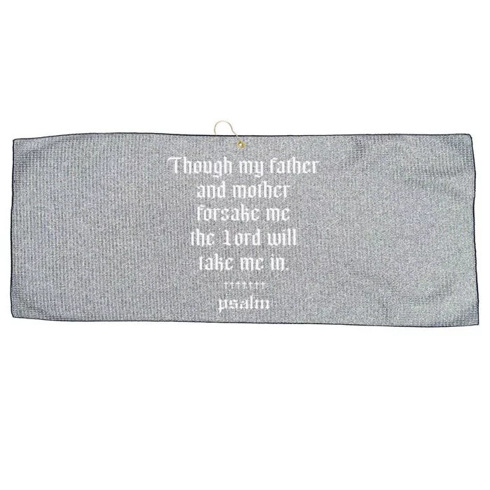 Psalm X The Lord Will Take Me In X Jesus Christ Large Microfiber Waffle Golf Towel