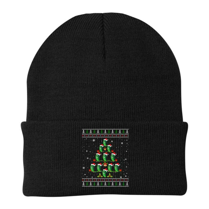 Pickle Xmas Tree Santa Hat Pickle Fruit Christmas Ugly Knit Cap Winter Beanie