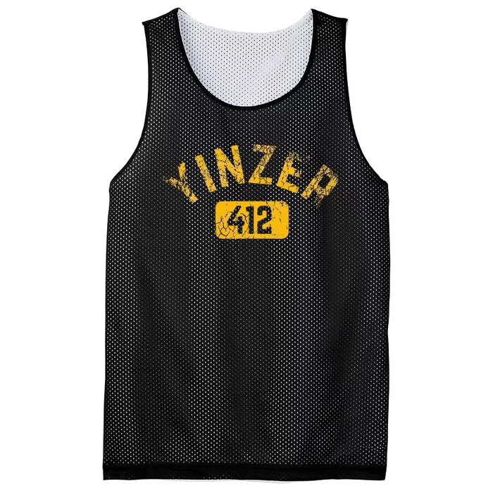 Pittsburgh Yinzer 412 Steel City Pennsylvania Funny Vintage Mesh Reversible Basketball Jersey Tank