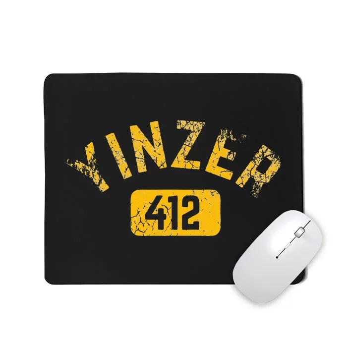 Pittsburgh Yinzer 412 Sl City Pennsylvania Funny Vintage Mousepad