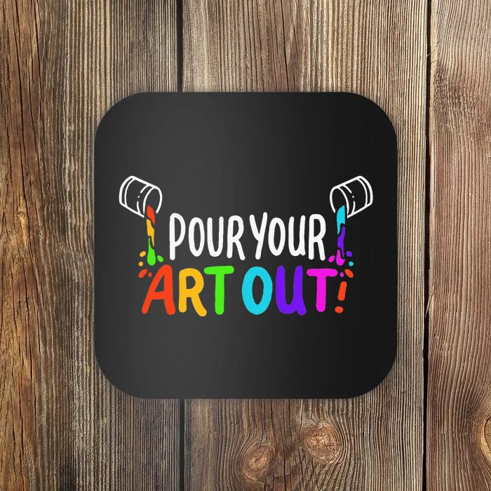 Pour Your Art Out I Color Wheel I Craft Paint I Fluid Art Coaster