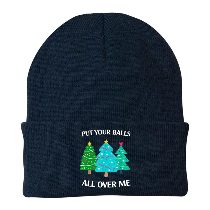 Put Your Balls All Over Me Christmas Tree Knit Cap Winter Beanie