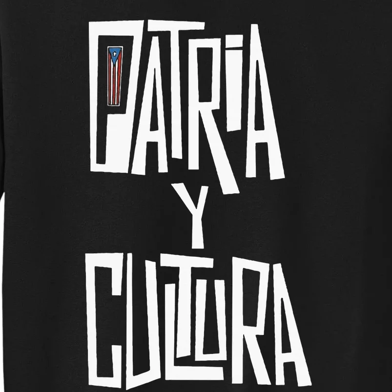 Patria Y Cultura Puerto Rico Black Tall Sweatshirt