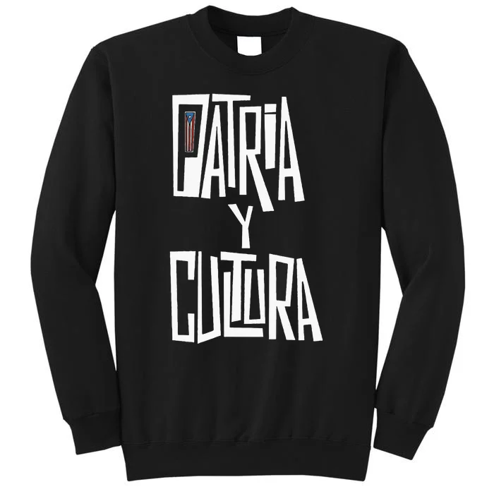 Patria Y Cultura Puerto Rico Black Tall Sweatshirt