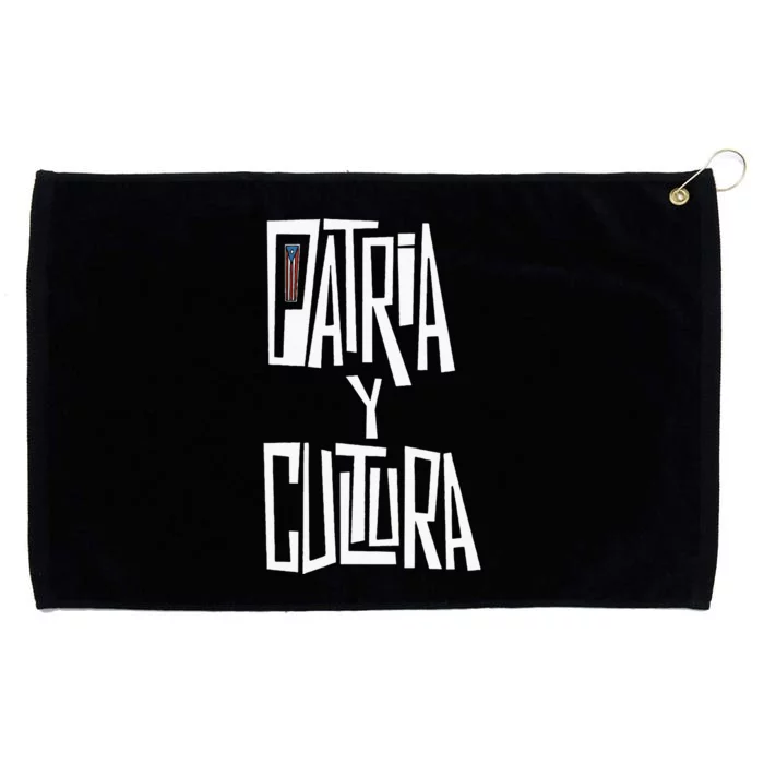 Patria Y Cultura Puerto Rico Black Grommeted Golf Towel