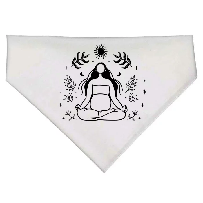 Prenatal Yoga Doula Midwife Birth Worker Yoga Mama Teachers Gift USA-Made Doggie Bandana