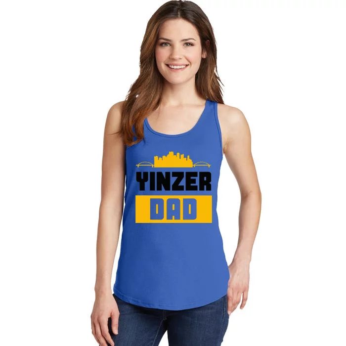 Pittsburgh Yinzer Dad Steel City 412 Home Ladies Essential Tank