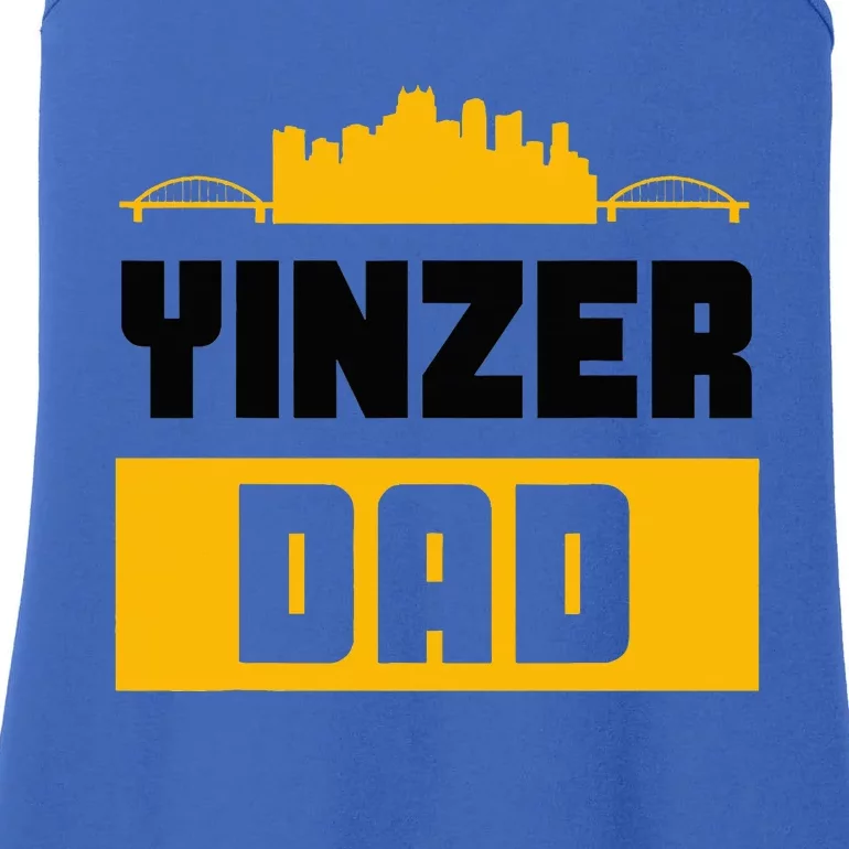 Pittsburgh Yinzer Dad Steel City 412 Home Ladies Essential Tank