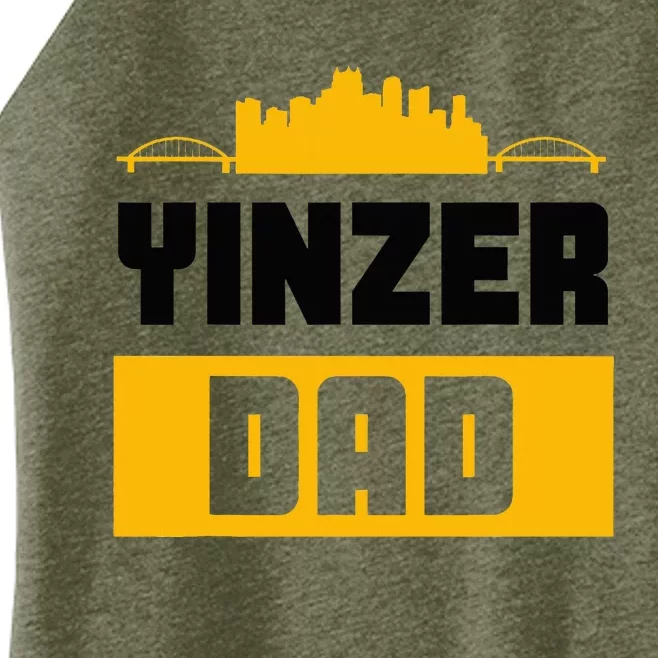 Pittsburgh Yinzer Dad Steel City 412 Home Women’s Perfect Tri Rocker Tank