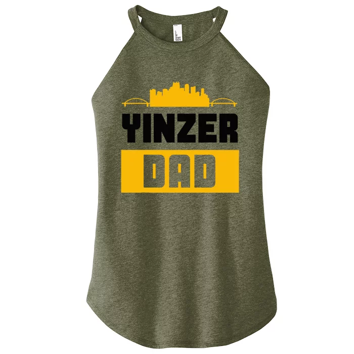 Pittsburgh Yinzer Dad Steel City 412 Home Women’s Perfect Tri Rocker Tank