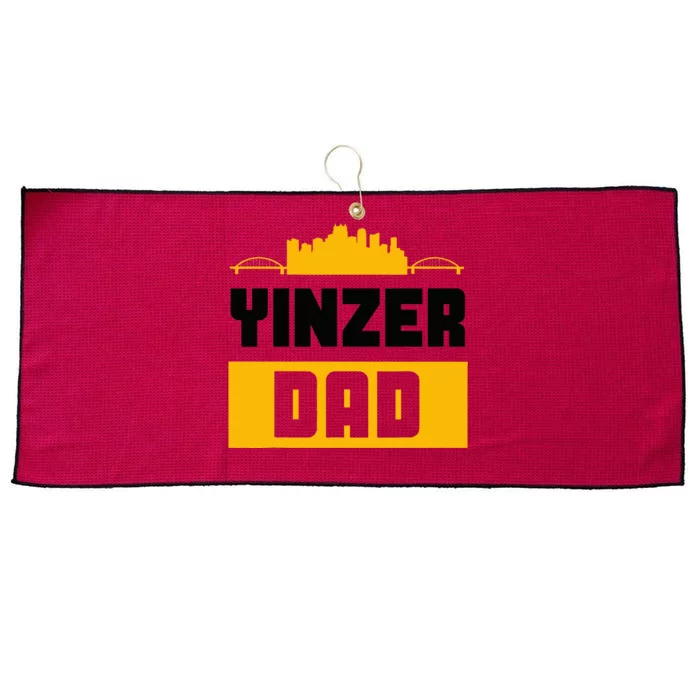 Pittsburgh Yinzer Dad Steel City 412 Home Large Microfiber Waffle Golf Towel