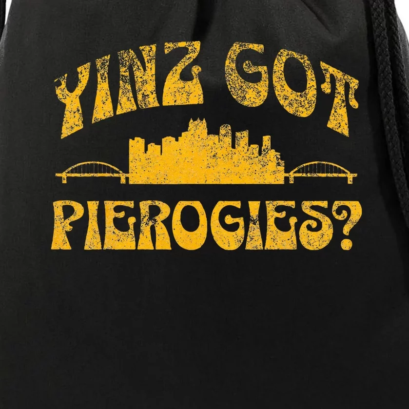 Pittsburgh Yinz Funny Yinzer Sl City 412 Pierogies Home Drawstring Bag