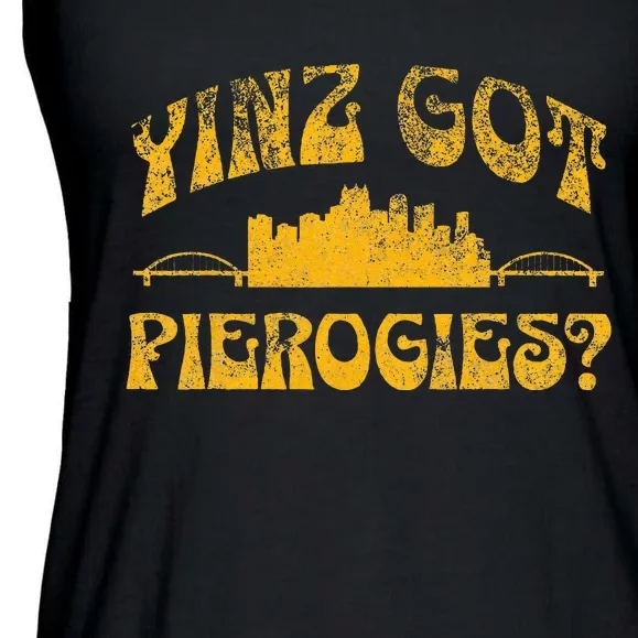 Pittsburgh Yinz Funny Yinzer Sl City 412 Pierogies Home Ladies Essential Flowy Tank