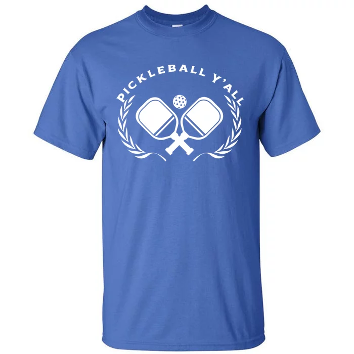 PICKLEBALL Y'ALL Funny Paddle Ball Pickle Meme Tall T-Shirt