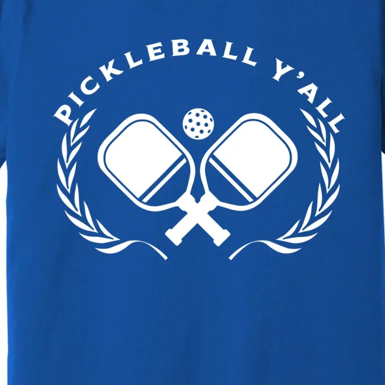 PICKLEBALL Y'ALL Funny Paddle Ball Pickle Meme Premium T-Shirt